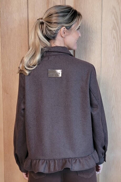 Sobrecamisa Rufina Paño Chocolate