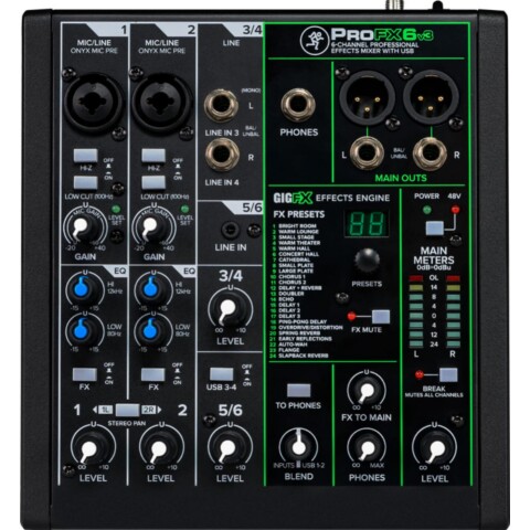 Mackie Pro Fx6 V3 Mixer 6 Canales Usb Efectos Unica