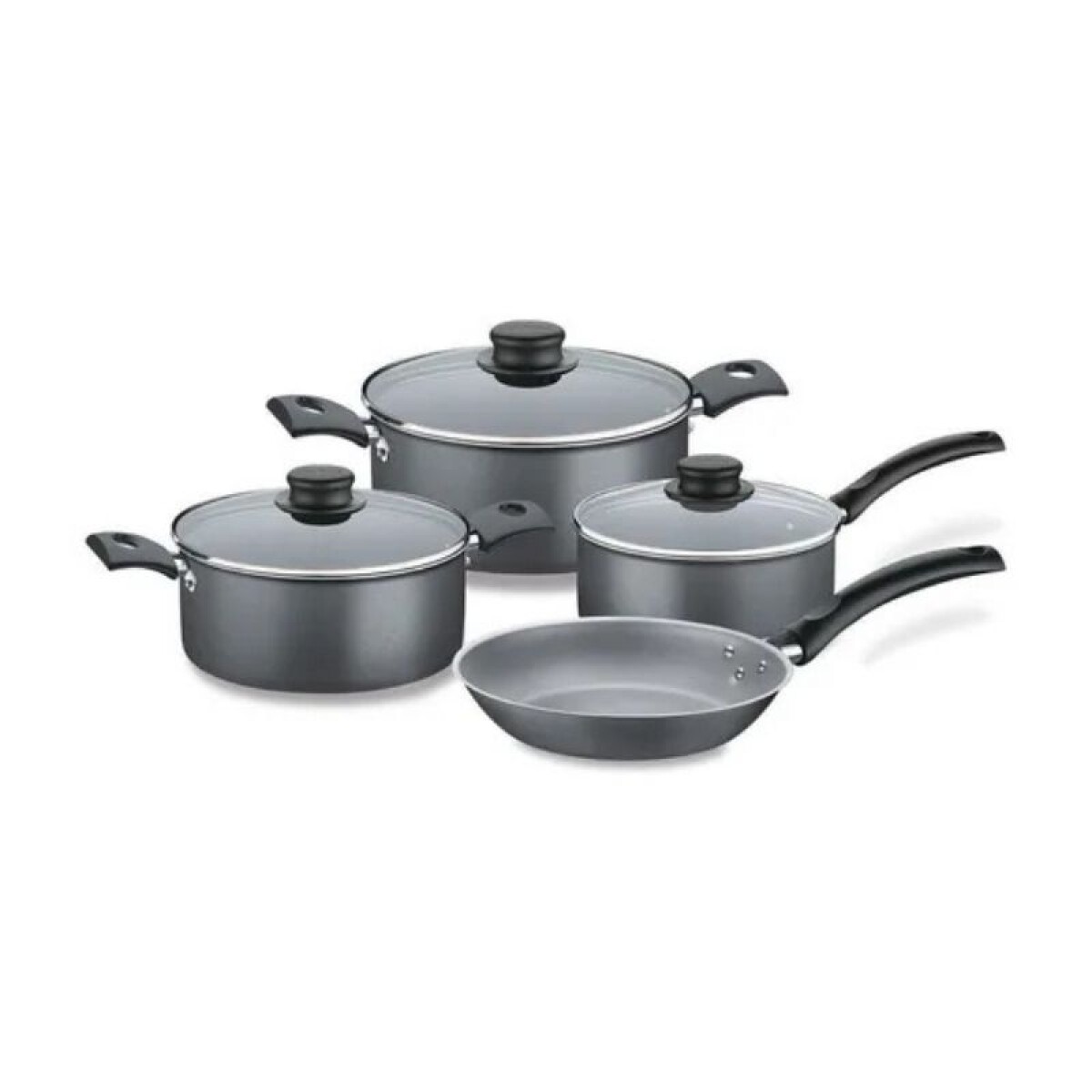 BATERÍA DE COCINA 7 PIEZAS TURIM NEGRO TRAMONTINA 