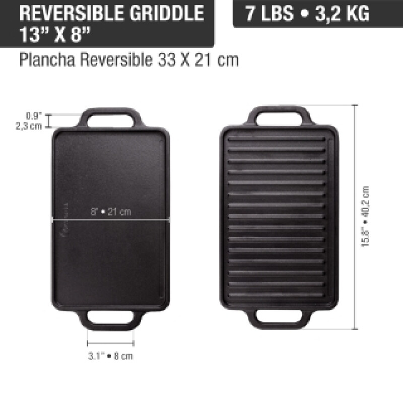 Plancha Hierro Curado Reversible 21x33cm Victoria Plancha Hierro Curado Reversible 21x33cm Victoria