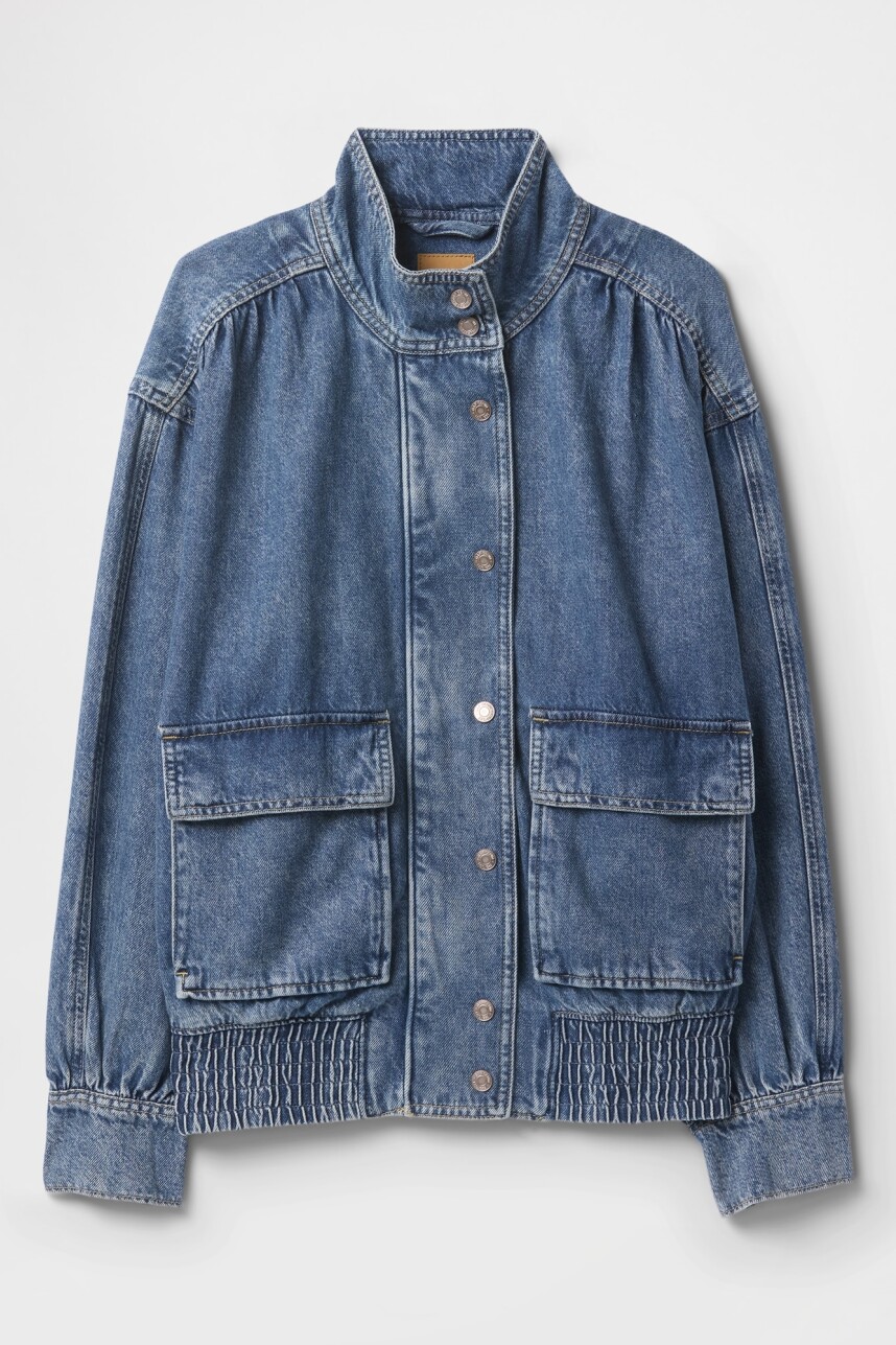 Campera De Jean Bomber Mujer Medium Indigo 15