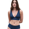 Top Liberdade – Bikini de tejido italiano con filtro UV+50 Azul