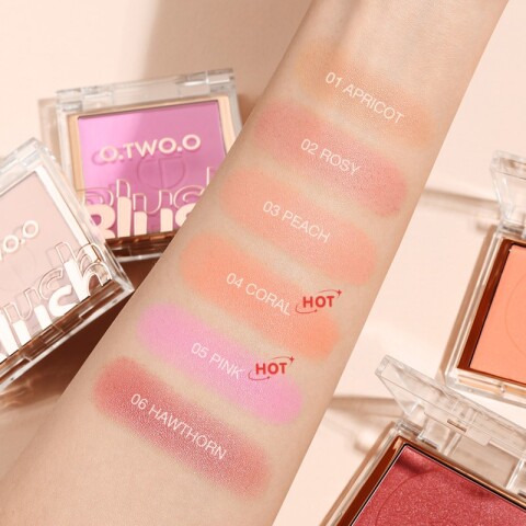 O.TWO.O Paleta maquillaje colorete 6 colores larga duración O.two.o Paleta Maquillaje Colorete 6 Colores Larga Duración