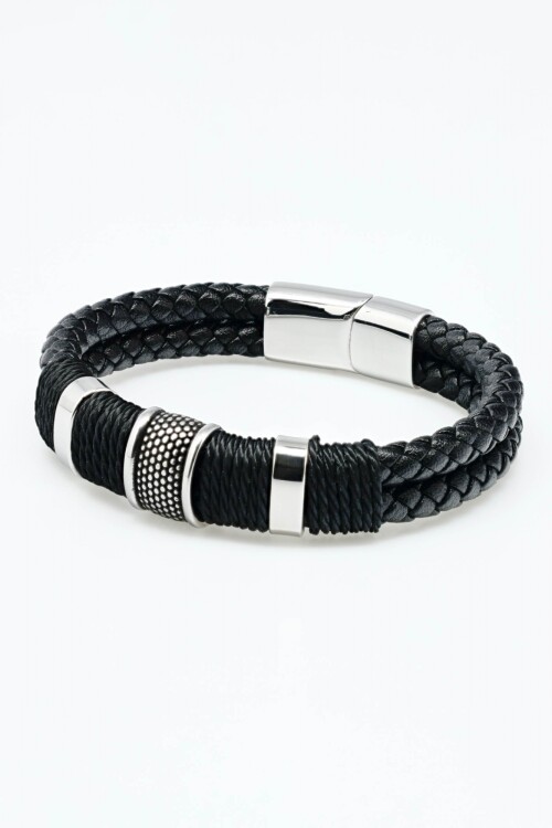 Pulsera cuero Negro