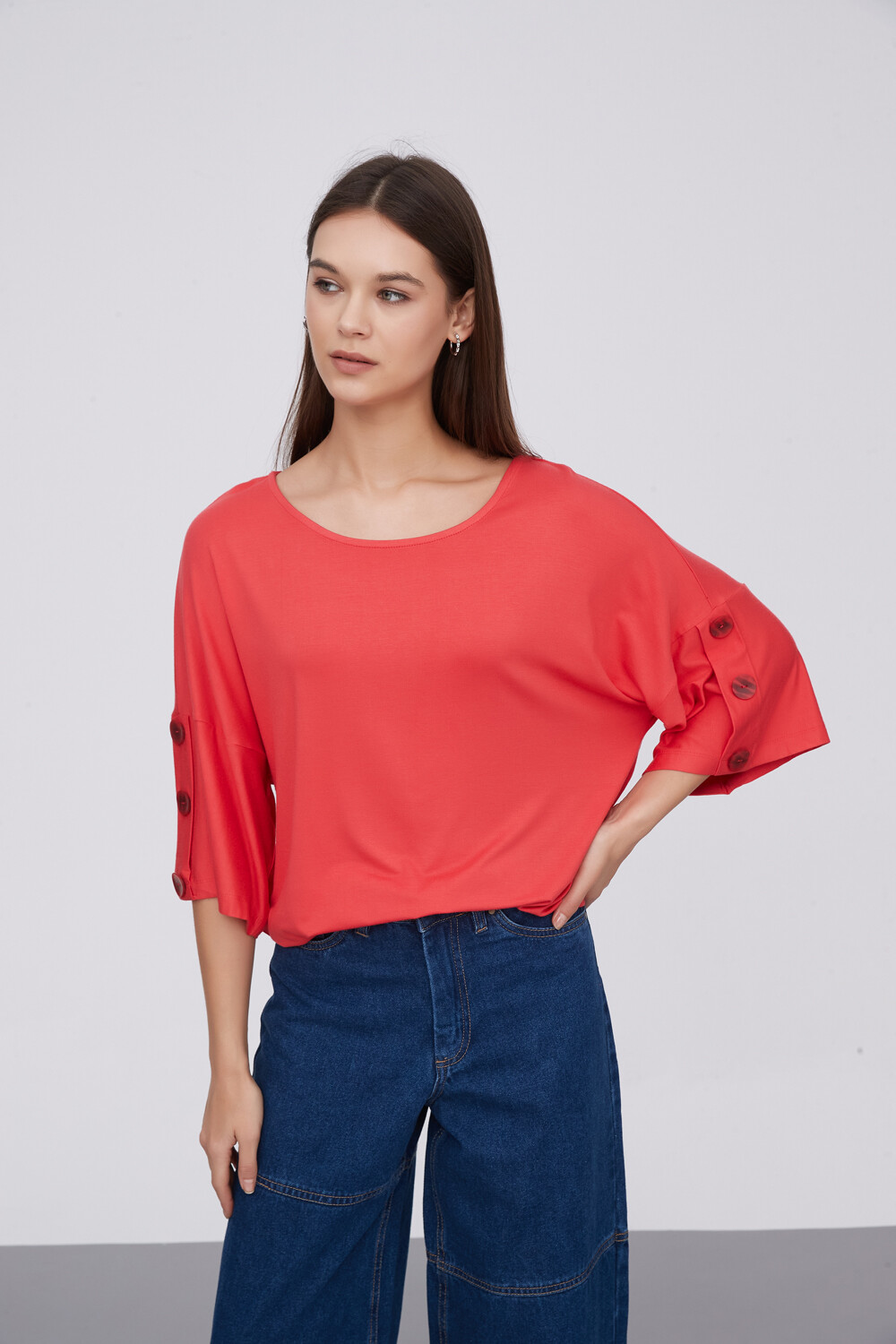 Remera Miky Rojo Coral