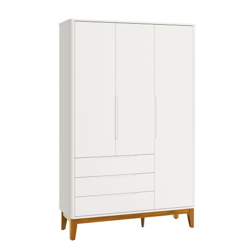Ropero 3 puertas 3 cajones - Boom Blanco