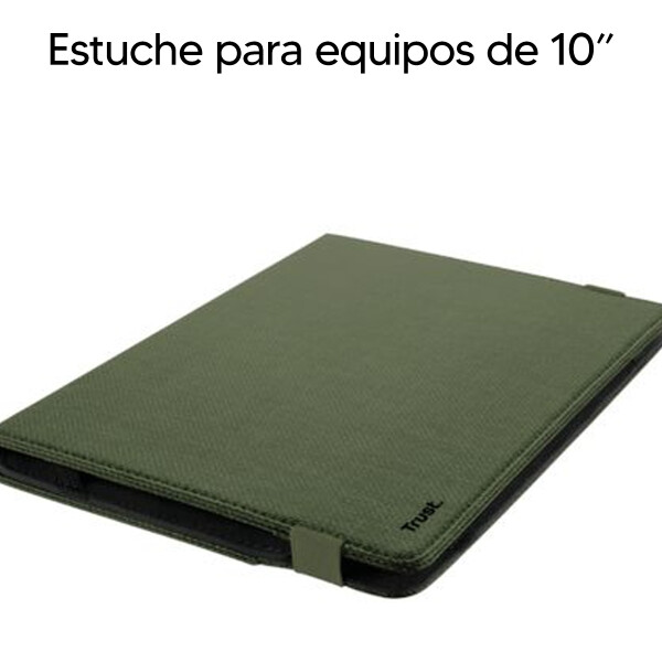 Estuche Con Soporte Para Tablet 10" Trust VERDE