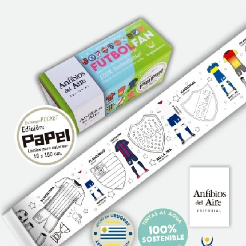 Estampa pocket Futbol fan Papel blanco Estampa Pocket Futbol Fan Papel Blanco