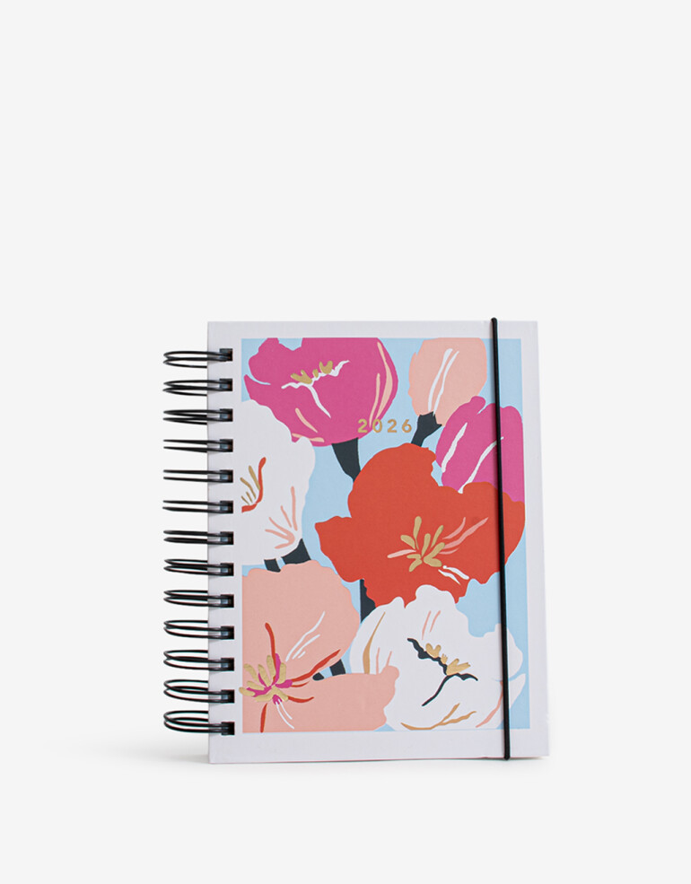 Agendas y Calendarios Agendas Agenda 2026 Diaria Flores - Combinacion Multicolor