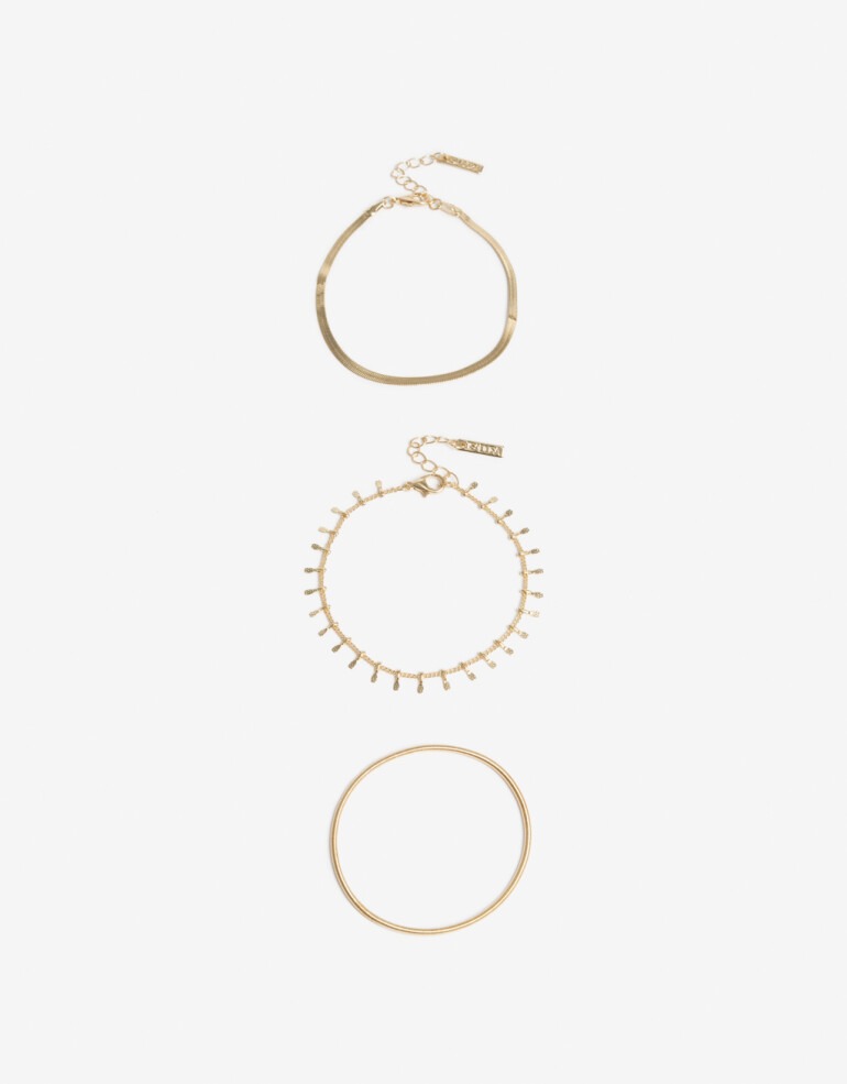 Pulseras Flexibles Sets Metal Set De Pulseras Flexibles - Dorado