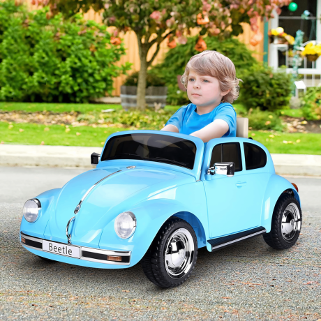 AUTO A BATERIA ESCARABAJO PARA NIÑOS CELESTE AUTO A BATERIA ESCARABAJO PARA NIÑOS CELESTE