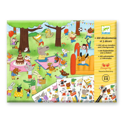 Stickers transferibles Party Time Djeco Stickers transferibles Party Time Djeco