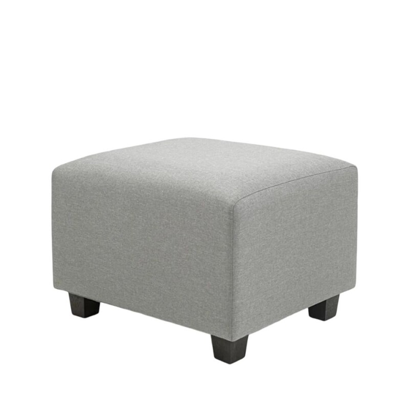 Puff en tela - Trama con puntos en negro, crudo y gris. Puff en tela - Trama con puntos en negro, crudo y gris.