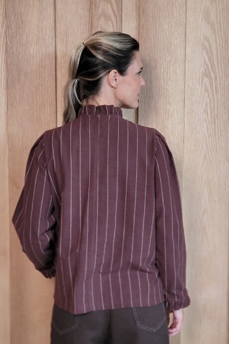 Camisa Mili Lino Raya Chocolate