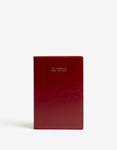 Anotadores Cuadernos y Memos Cuaderno Cuaderno Pu Con Cierre. Cuenta Con Hojas Rayadas. - Rojo Burdeaux
