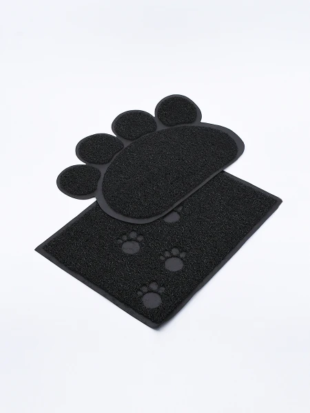 ALFOMBRA HUELLA SET X 2 NEGRO