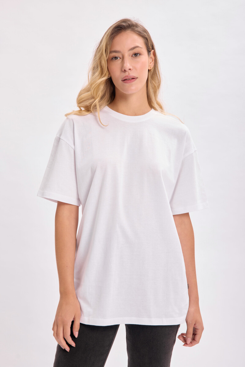 Remera oversize Estampa Live Blanco