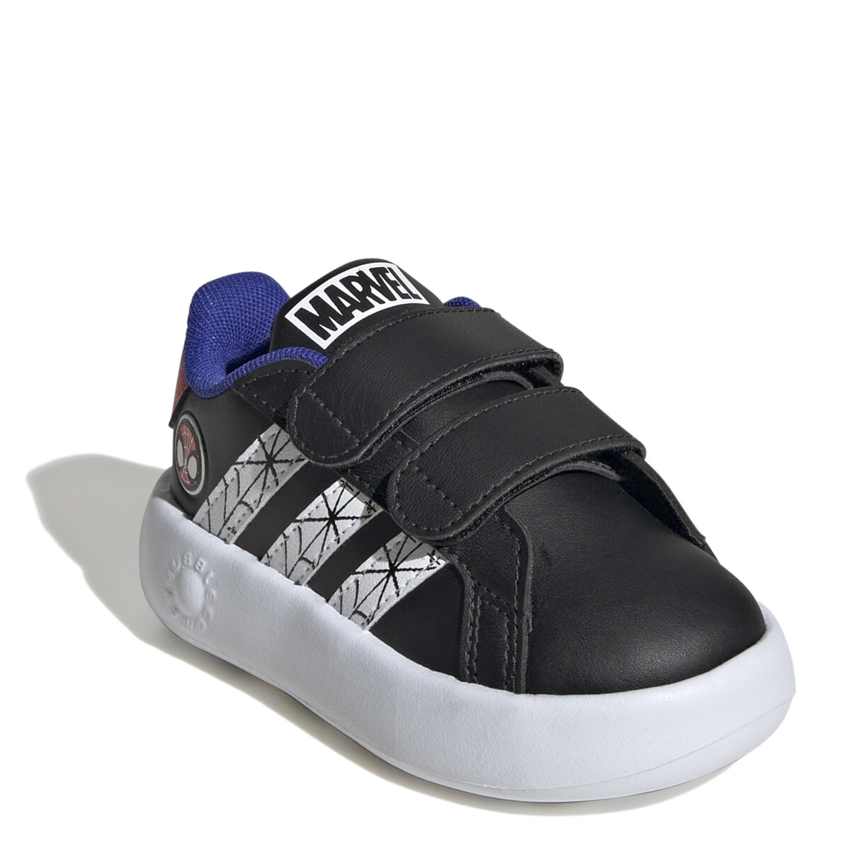 Championes de Niños Adidas Grand Court Spider Man Infantil - Neg-Bla-Ro 