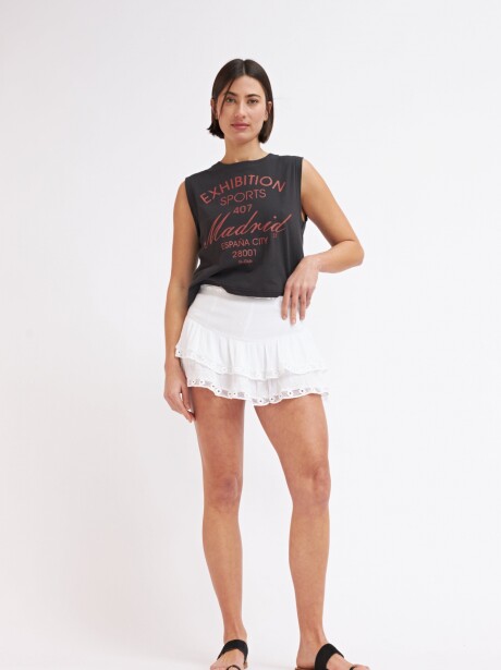 SHORT POLLERA MÁLAGA BLANCO