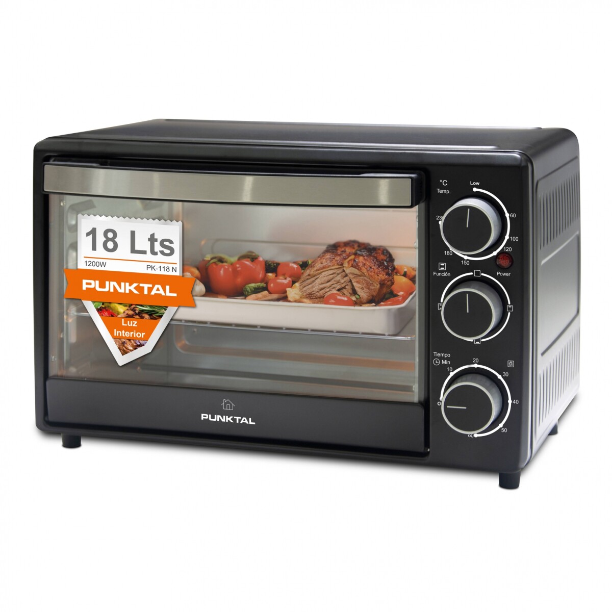HORNO ELECTRICO PUNKTAL DE MESA 18L PK-118 N 