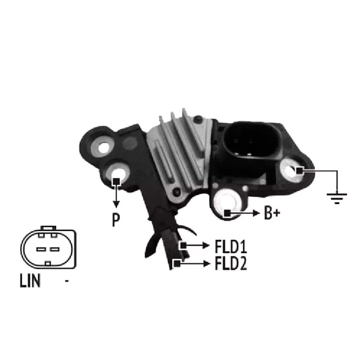 REGULADOR VOLTAJE VOLKSWAGEN AUDI VW SIST. BOSCH 12V NOSSO 