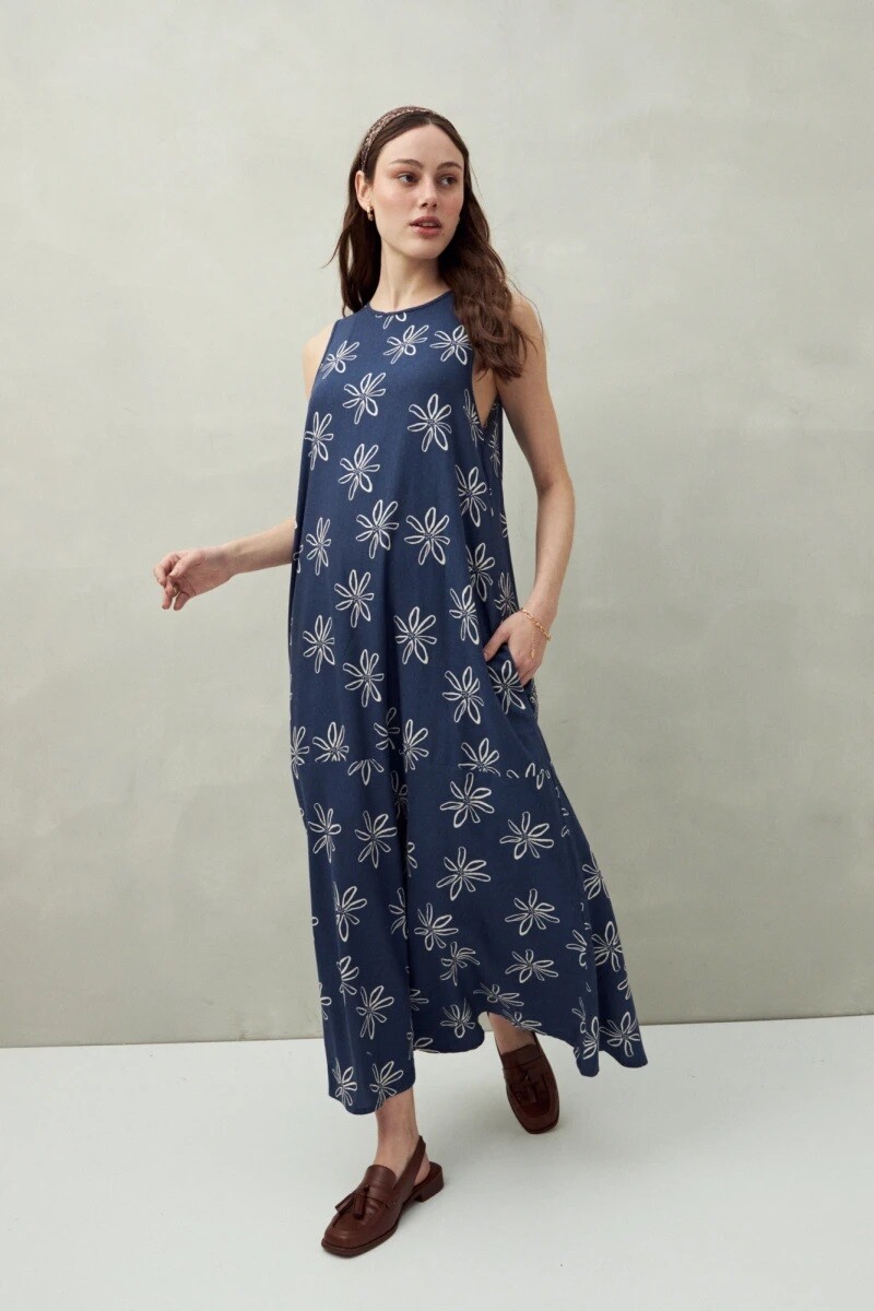 VESTIDO D.CASSIN OLIVEIRA - INDIGO 