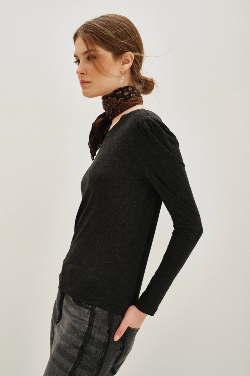 Remera Ginna Gris Melange