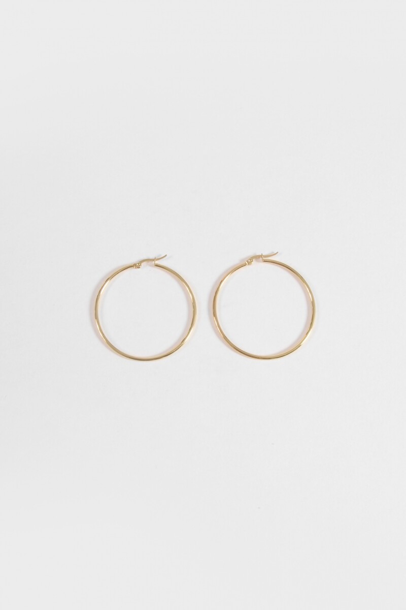 Aros acero extra large dorado