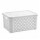 Caja Canasto Organizador Rattan c/ Tapa Paramount 51x35x21Cm Blanco