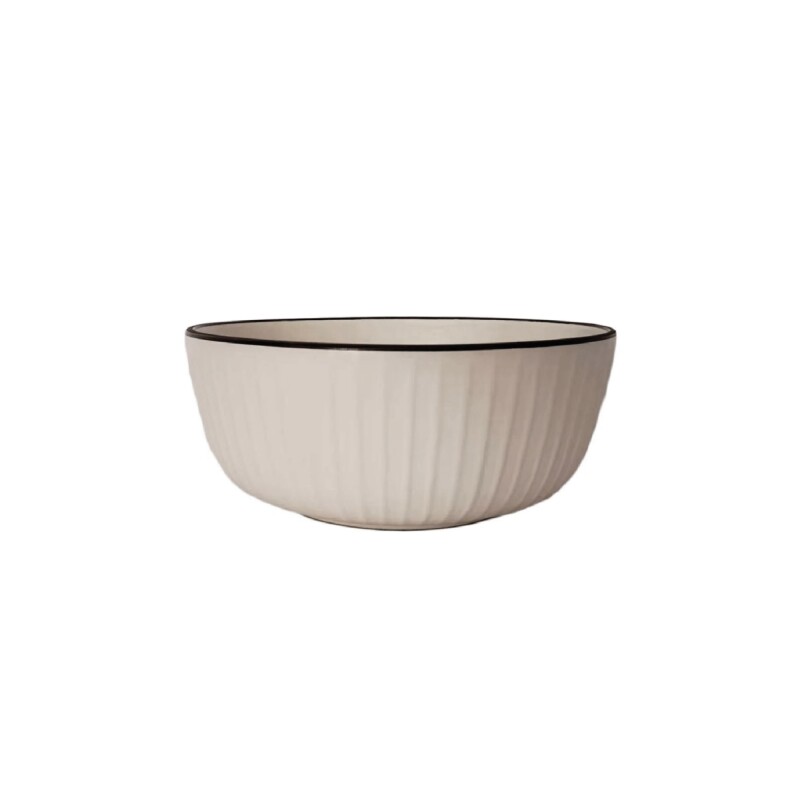 BOWL D15CM LINEAS CREMA BORDE NEGRO BOWL D15CM LINEAS CREMA BORDE NEGRO