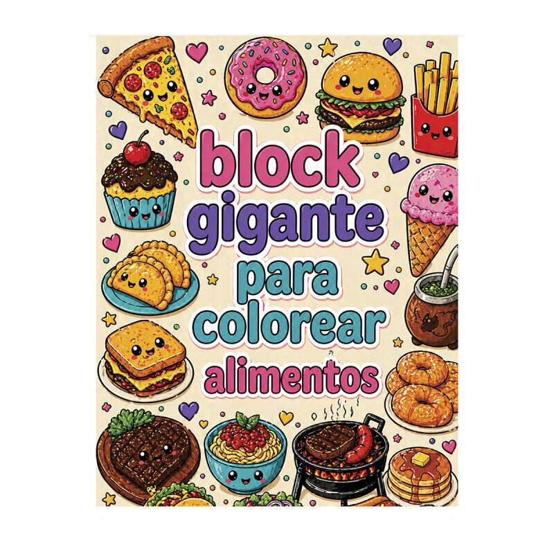 Block para colorear gigante Alimentos