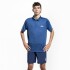 RAPID POLO T-SHIRT MEN BLACK BLUE MELANGE