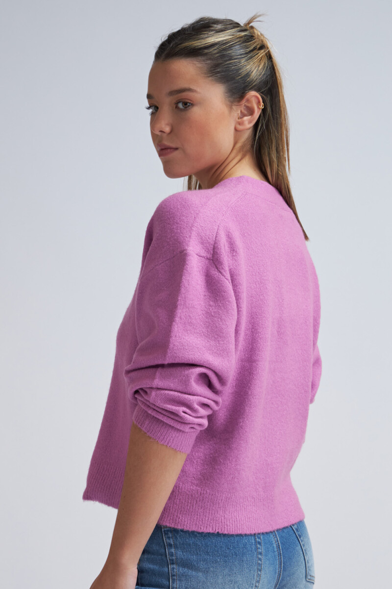 Cardigan de punto Rosado