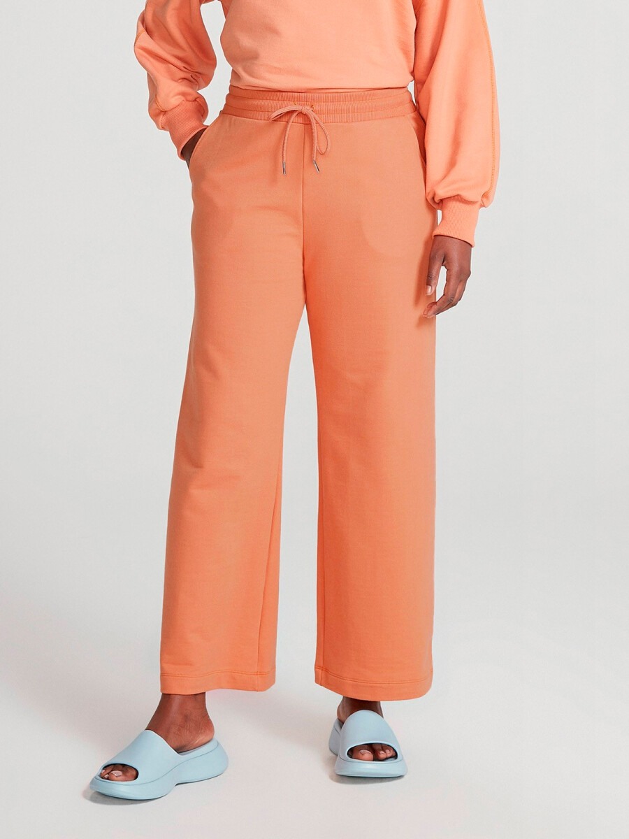 PANTALON FEMENINO OXFORD CINTURA ALTA SIN FELPA - NARANJA 