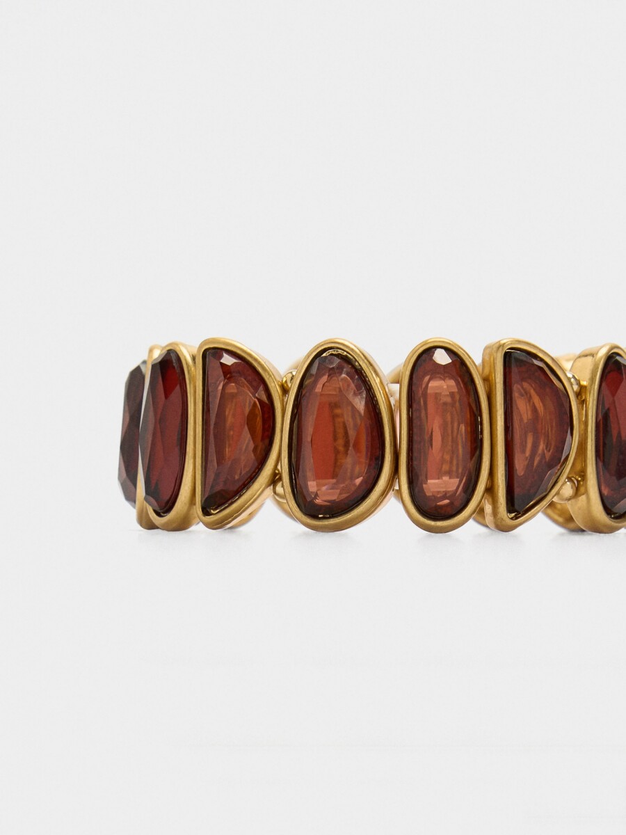 Pulsera Elástica De Resina marron
