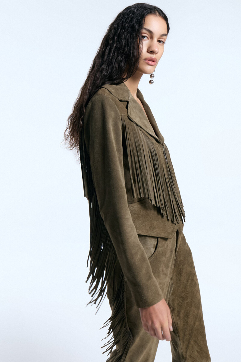 CAMPERA SUEDE VERSOVIA Verde Oliva