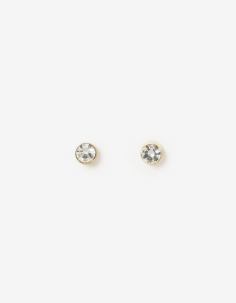 Aros Pasantes Strass Aros Pasantes De Acero - Dorado