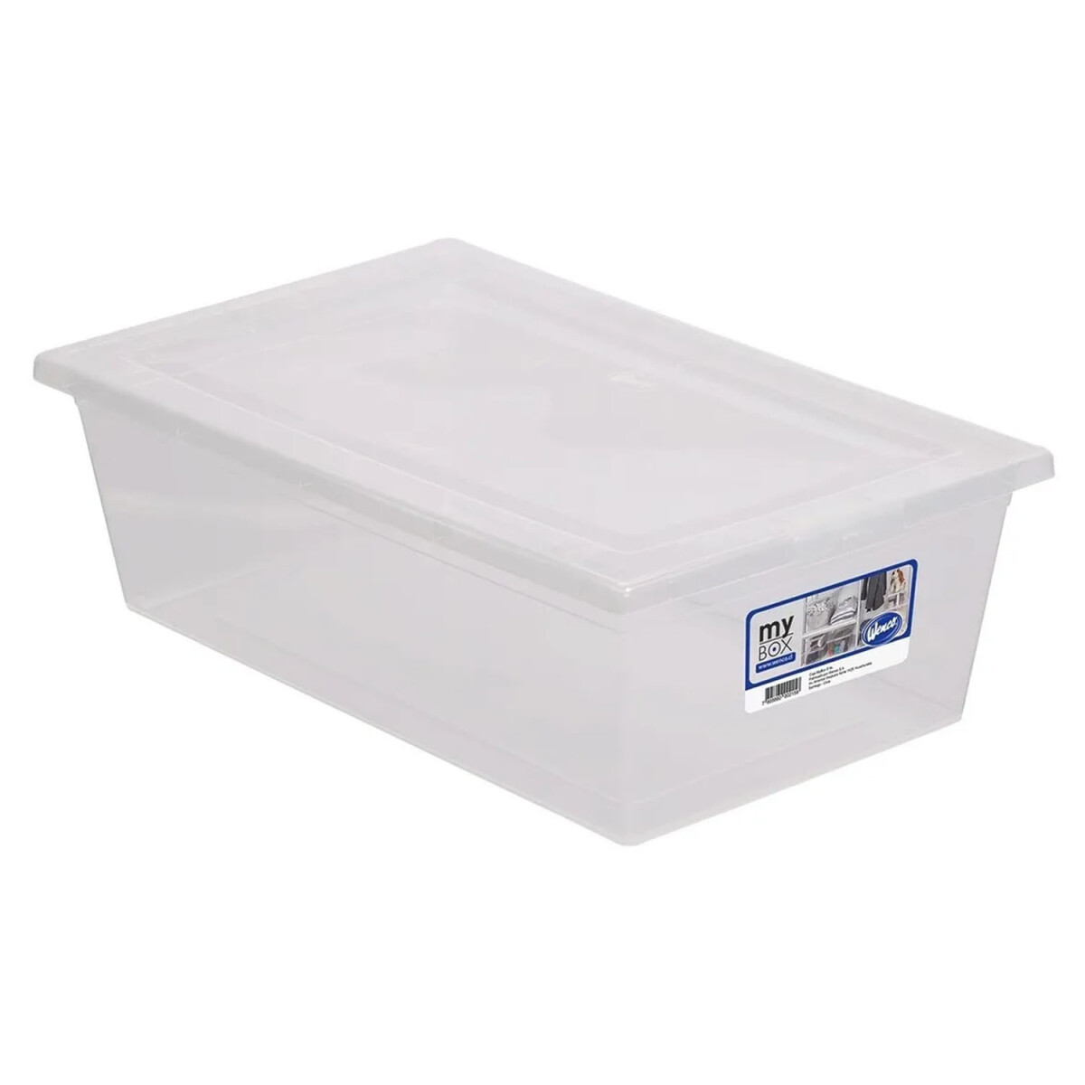 Caja Organizadora Plástica c/Tapa 6Lt 34x21x11Cm Mybox Wenco - Transparente 