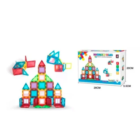 Juego de Bloques Construcción YIOUTR0056 Magnéticos 45PZS 001