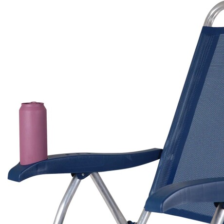 Reposera Silla Alta 4 Posiciones Aluminio Mor Boreal Azul Marino