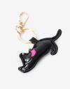 Llavero Cuero/PU Llavero Y Bag Charm Gatito - Combinacion Tricolor