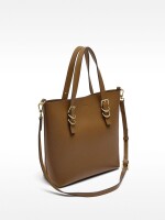 Bolso Tote Con Penduro camel