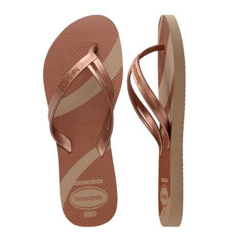 Sandalias de Mujer Havaianas Elegance Print Rosa - Dorado