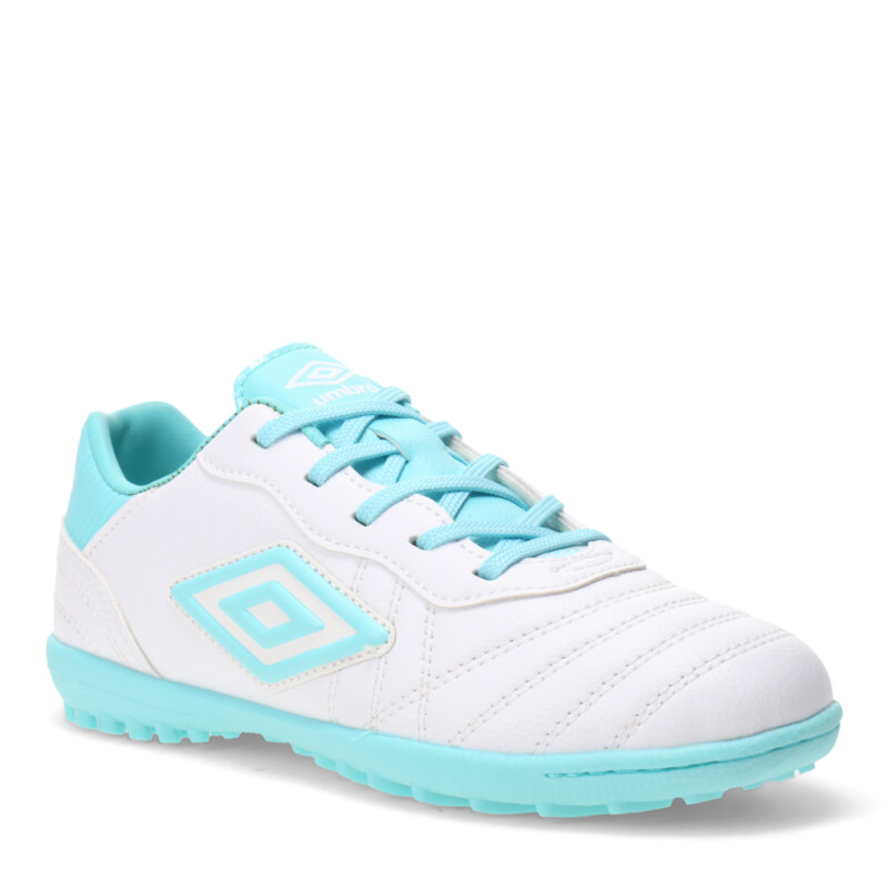 Championes de Fútbol 5 Infantiles Umbro Touch TF Blanco - Celeste