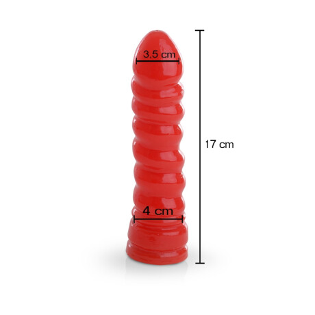 Consolador Tornado Macizo Rojo