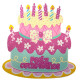 Colgante Decorativo Torta Rosado
