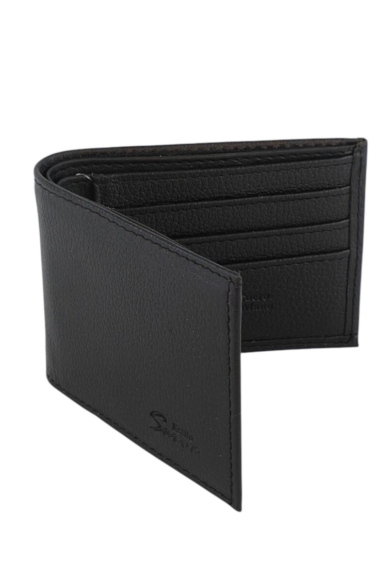 Billetera de cuero Negro