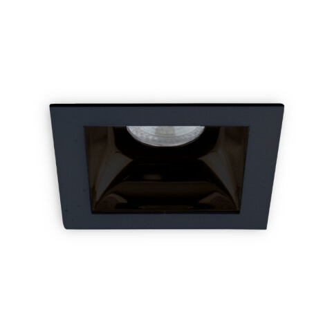 Downlight cuadrado negro y reflector negro GU10 MN0033