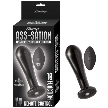 Plug Anal Vibrador con Control Ass-Sation Metal Negro