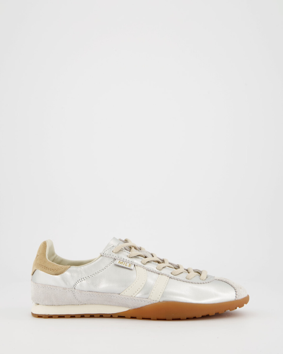 Championes Zapatillas Coolway - Mile Silver Leather Gold Edition 